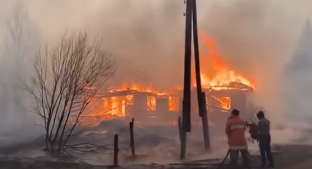Ликвидация пожара в Житомирской области. Фото: скриншот Youtube