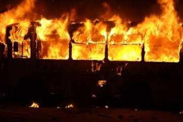 На трассе в Житомирской области горел автобус с пассажирами. Фото из открытых источников