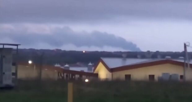 Взрыв на складе боеприпасов в рф Фото: скриншот YouTube-видео
