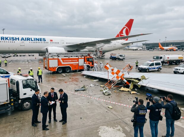 Boeing 777 Turkish Airlines Анталія аеропорт пошкодження