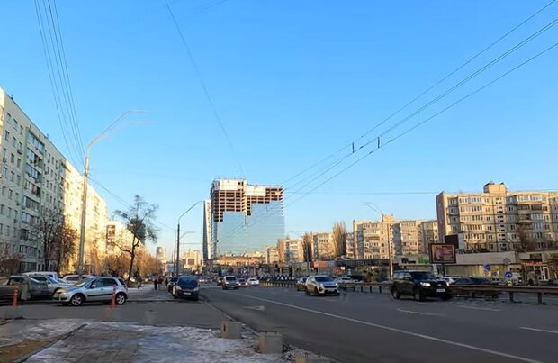 Проспект Победы в Киеве. Фото: скриншот YouTube-видео