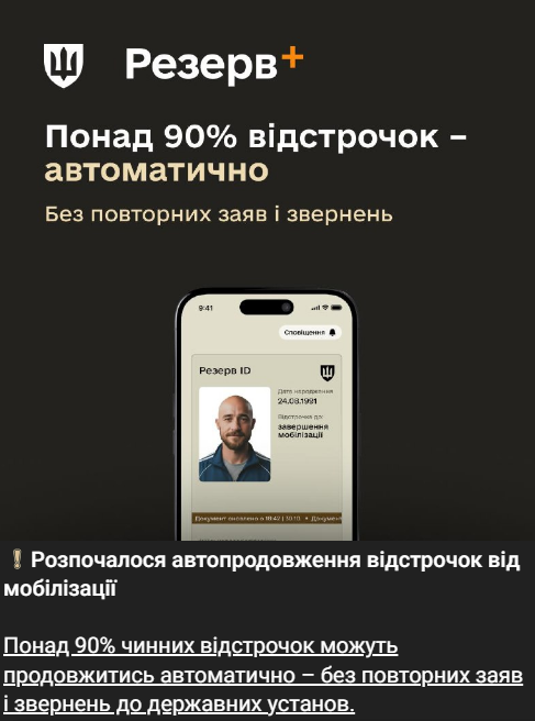 Мобилизация, отсрочки, "Резерв+"