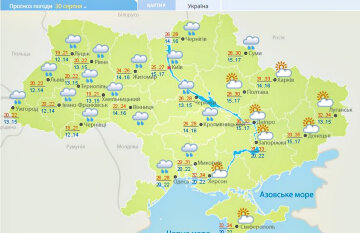 Погода в Украине. Фото: скриншот meteo.gov.ua