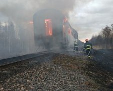 Пожар в поезде. Фото: ТСН
