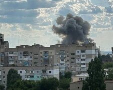 Взрыв в оккупированном Бердянске. Фото: Telegram