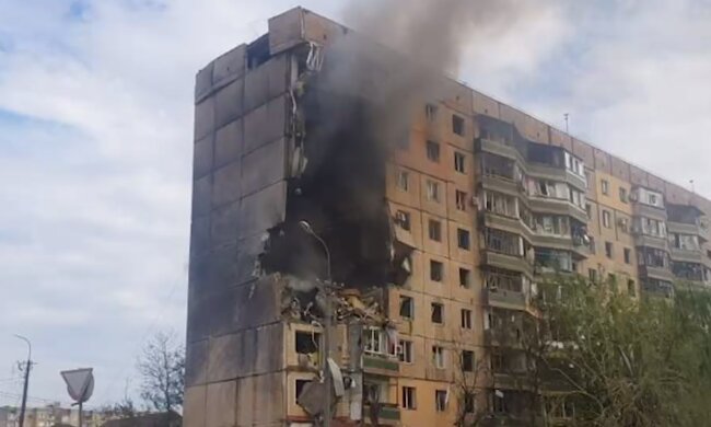 Ракетный удар по Кривому Рогу. Фото: Telegram