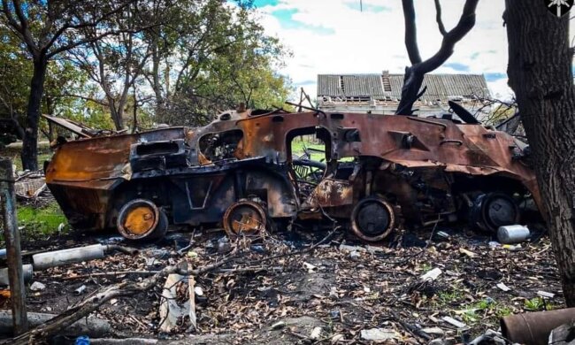 Разбитая техника рф. Фото: Facebook Генштаб