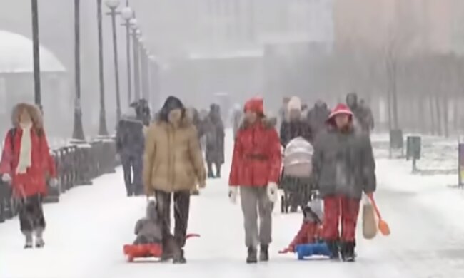 Зима в Украине. Фото: скриншот YouTube-видео