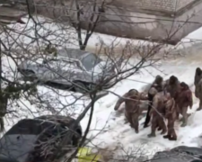 Бусифікували всю сім'ю: у Харкові десяток ТЦКашників запакували в бус чоловіка та дружину