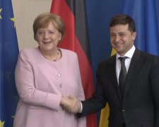 Меркель и Зеленский. Фото: скрин "Телеканал 360"
