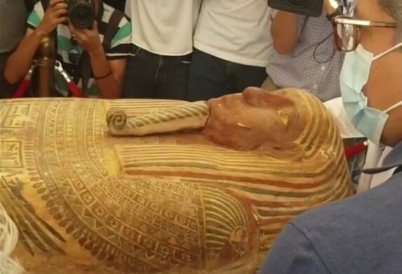 Найденный саркофаг. Фото: Youtube