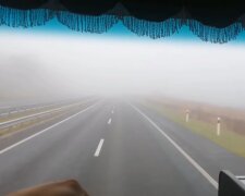 Туманна погода. Фото: скріншот YouTube-відео