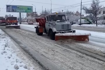 Снегопад в Украине. Фото: скриншот YouTube-видео