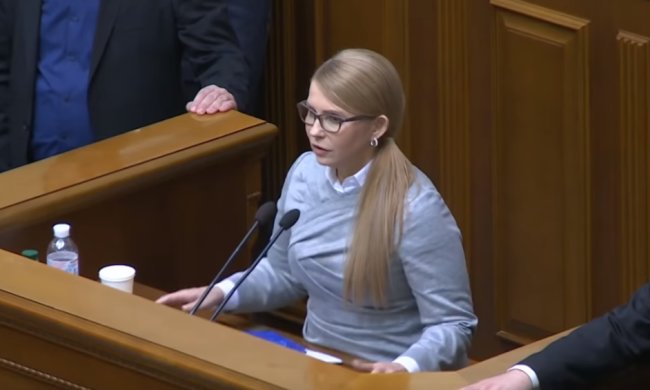 Юлия Тимошенко выступила от имени протестующих фермеров, фото: скриншот с YouTube