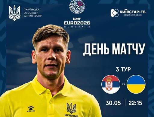 Збірна України з мініфутболу — учасник 1/8 фіналу чемпіонату Європи 2026