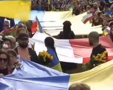 Акция украинцев в Польше. Фото: скриншот YouTube-видео