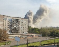 Взрыв в оккупированном Алчевске. Фото: Telegram