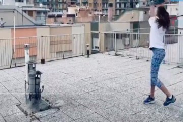 Италия. Теннис на крыше. Фото: скриншот Twitter