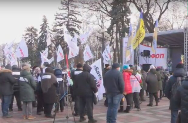 Протесты в Киеве. Фото: скриншот YouTube