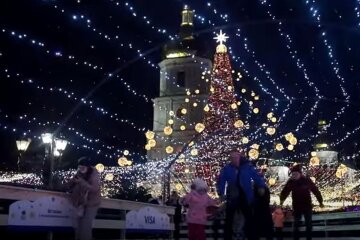 Новорічна ялинка у Києві. Фото: скріншот YouTube-відео