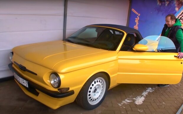 Симбиоз ЗАЗ-968 и "Porsche". Фото: скриншот YouTube-видео.