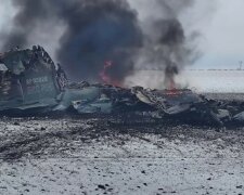 Сбит российский самолет. Фото: Воздушнные силы Украины