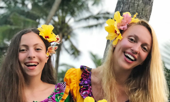 Оля Полякова и ее дочь Маша