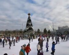 Каток в Києві. Фото: скріншот YouTube-відео