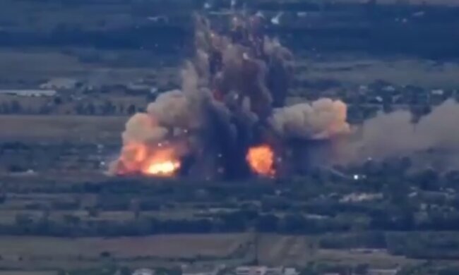 Склад боєприпасів орків. Фото: Telegram