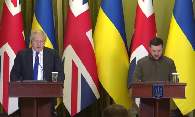 Борис Джонсон и Владимир Зеленский. Фото: скриншот YouTube-видео