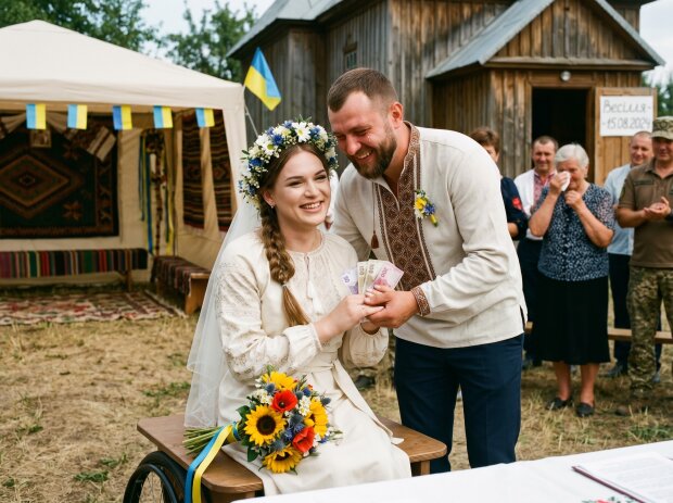 весілля трансгендерна модель без кінцівок