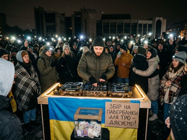 DJ-сети блекаут Київ зима натовп