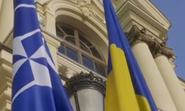 Флаг НАТО и Украины. Фото: YouTube, скрин