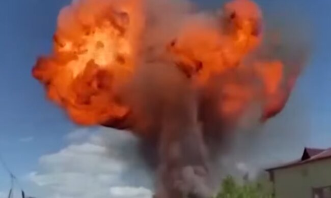 Взрыв на россии. Фото: скриншот YouTube-видео