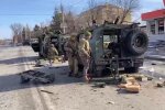 Колонна военной техники РФ. Фото: скриншот Telegram-видео