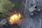 Горит техника рф. Фото: скриншот YouTube-видео