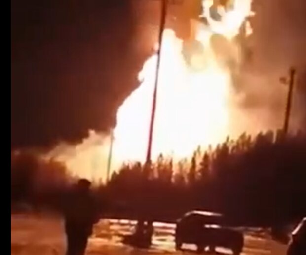 Пожар на Байкало-Амурской магистрали. Фото: скрин видео