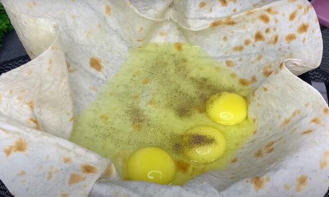 Лаваш с яйцом