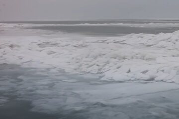 Азовское море зимой. Фото: скриншот Youtube-видео