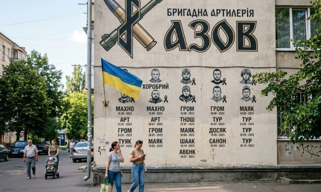 мурал артилеристи Азов Протасів Яр Київ