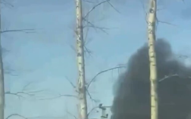 Пожар на нефтебазе в Белгороде. Фото: скрин видео Украина Online: Новости | Политика