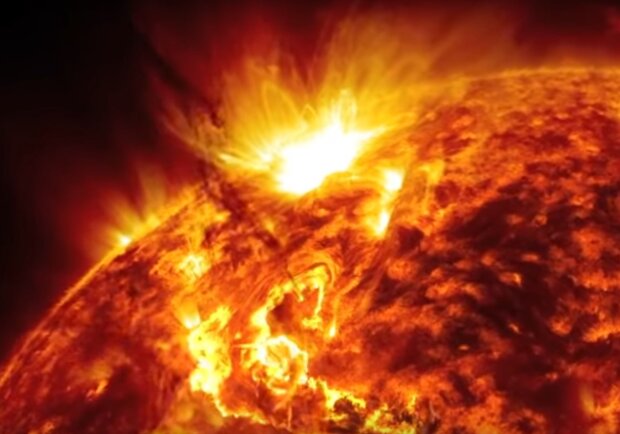 Выбросы на Солнце. Фото: скриншот YouTube-видео