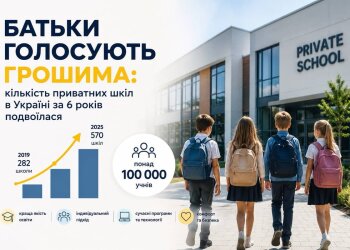 Приватна школа в Україні: учні за партами