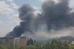 Горит склад с боеприпасами рф. Фото: скриншот Telegram-видео