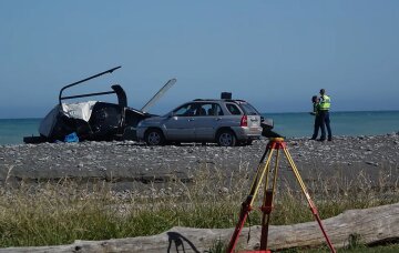 Авиакатастрофа в Новой Зеландии. Кадры с мета трагедии.
