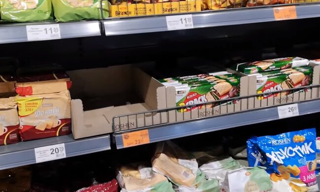 Печенье в супермаркете. Фото: скриншот YouTube-видео