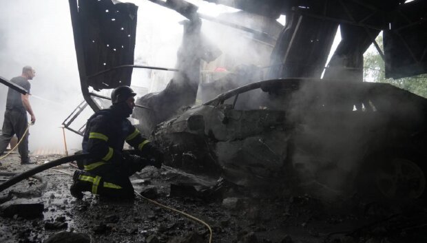 Ракетная атака на Киев фото