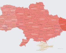 Карта Украины. Фото: Telegram