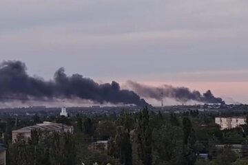 Вибух. Фото: скріншот Telegram-відео