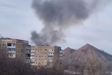Взрыв в Донецке. Фото: скриншот Telegram-видео